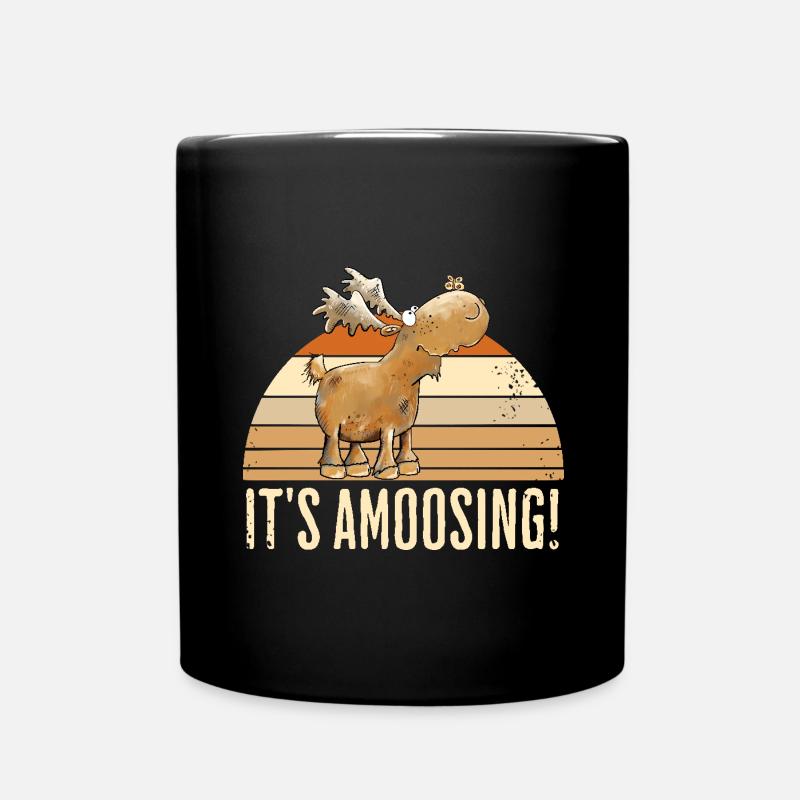 Droll orignal motif animal Scandinavie dicton d’orignal - Mug uni - noir