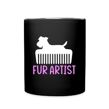 Dog groomer - Full Colour Mug - black - Front