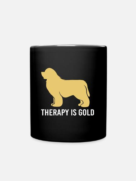 Therapiehund - Tasse einfarbig - Schwarz