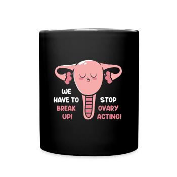 Hystérectomie utérus utérus ovaire - Mug uni - noir - Devant