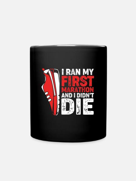 Marathon Runners Half Marathon Marathon - Full Colour Mug - black