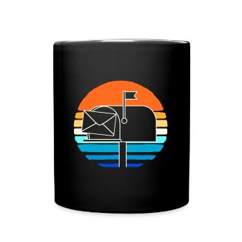 Post Poststempel - Tasse einfarbig - Schwarz - Vorne
