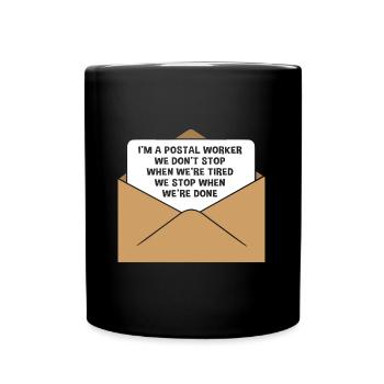 Poststempel Post - Tasse einfarbig - Schwarz - Vorne