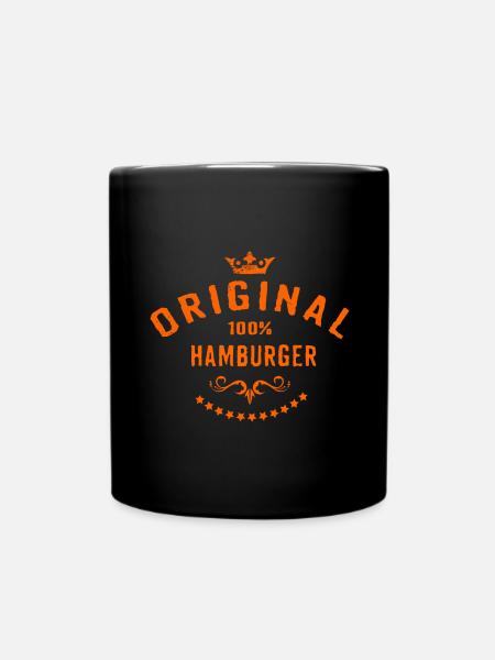 Städte Motiv Hamburger City Geschenk - Tasse einfarbig - Schwarz