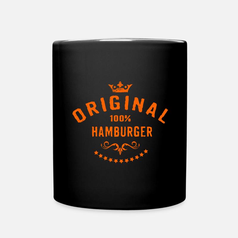 Städte Motiv Hamburger City Geschenk - Tasse einfarbig - Schwarz