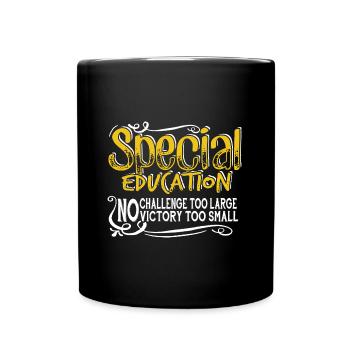 T-shirts de l’éducation de l’enfance en difficulté - Mug uni - noir - Devant