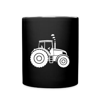 Agriculture Tractor Cow Farmer Gift - Full Colour Mug - black - Front