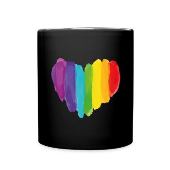 Arc-en-ciel Heart - Mug uni - noir - Devant
