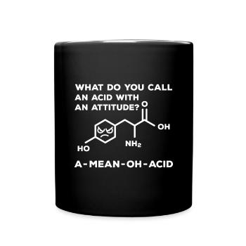 Biochemie Aminosäure - Tasse einfarbig - Schwarz - Vorne