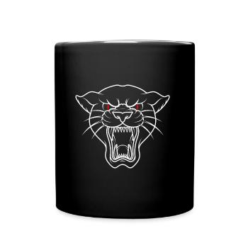 Panter Tattoo - Tasse einfarbig - Schwarz - Vorne