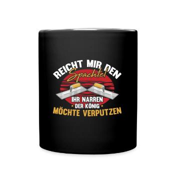 Stuckateur Verputzer Gipser - Tasse einfarbig - Schwarz - Vorne