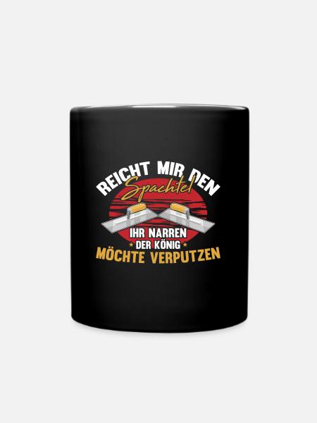 Stuckateur Verputzer Gipser - Tasse einfarbig - Schwarz