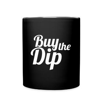 Buy the Dip - Cooles Trader Design - Tasse einfarbig - Schwarz - Vorne