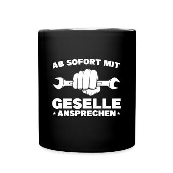 Kfzler Kfz Mechatroniker Geselle Geschenk - Tasse einfarbig - Schwarz - Vorne