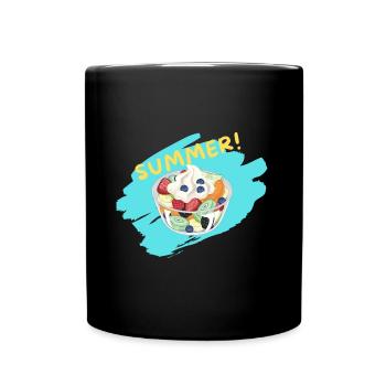 Früchte Bowl Sport Fitness Summer - Tasse einfarbig - Schwarz - Vorne