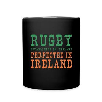 Rugby Perfected In Ireland Rugby - Tasse einfarbig - Schwarz - Vorne