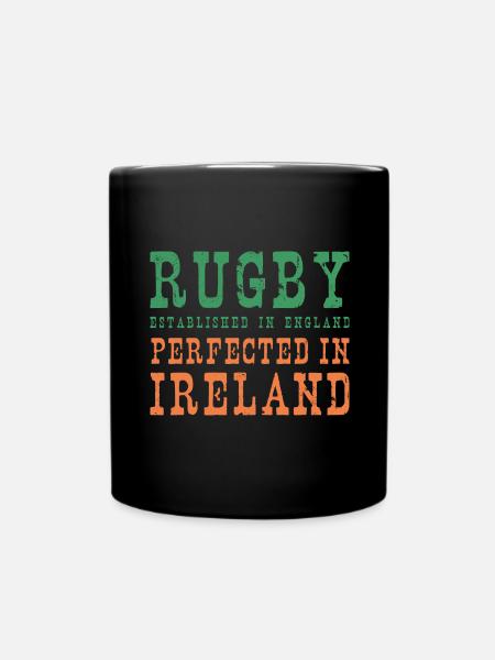 Rugby Perfected In Ireland Rugby - Full Colour Mug - black