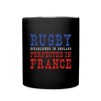 Rugby Perfected In France Rugby - Tasse einfarbig - Schwarz - Vorne