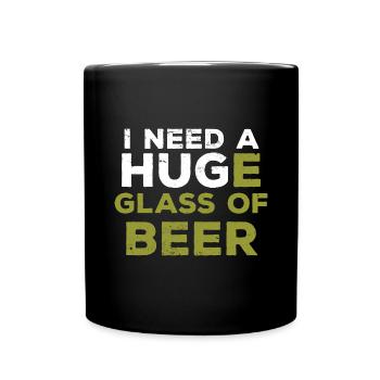 Bière Bière Bière Boire de la bière Alcohol Party - Mug uni - noir - Devant