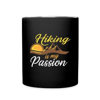 Climbing Climbers Mountains Climbing Wall Kletterdad - Full Colour Mug - black - Front