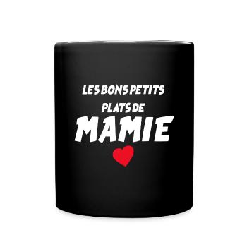 Mamie et ses bons petits Plats - Mug uni - noir - Devant