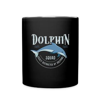 Dauphin Squad Animaux marins Mignon Dauphin - Mug uni - noir - Devant