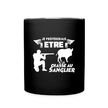 Chasseur Le Choix du Sanglier Citation - Mug uni - noir - Devant