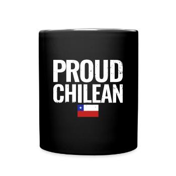 Proud Chilean Chile Flagge - Tasse einfarbig - Schwarz - Vorne