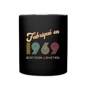 Fabriqué en 1969 vintage Anniversaire Homme - Mug uni - noir - Devant