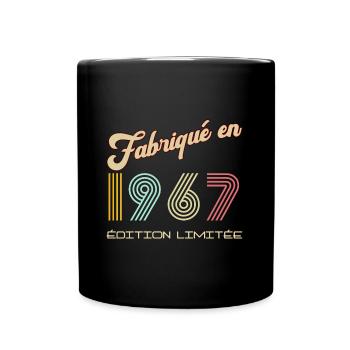 Anniversaire Fabriqué en 1967 vintage - Mug uni - noir - Devant