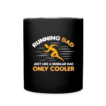 Joggen Jogger Rennen Wettrennen Marathon Laufen - Tasse einfarbig - Schwarz - Vorne