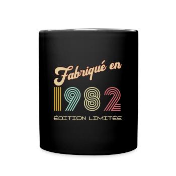 Anniversaire 1982 Fabriqué en 1982 édition limitée - Mug uni - noir - Devant