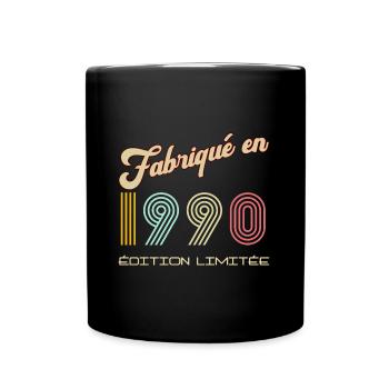 Anniversaire Homme Fabriqué en 1990 vintage - Mug uni - noir - Devant