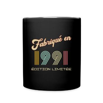 Anniversaire Fabriqué en 1991 vintage édition - Mug uni - noir - Devant
