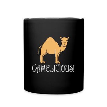 Camelicious Drôle, chameau, animaux du désert, - Mug uni - noir - Devant
