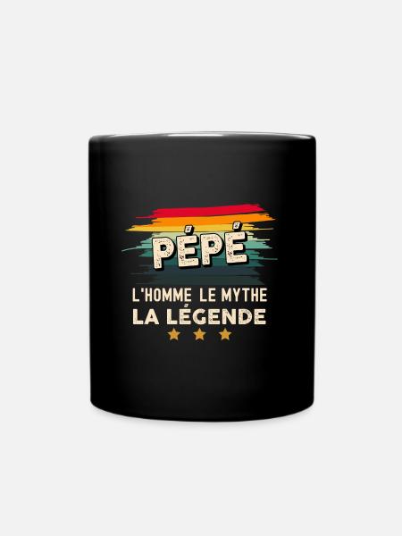 Pépé le mythe la legende Cadeau Mon papy - Mug uni - noir