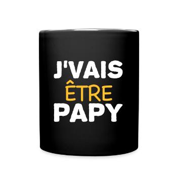 Je Vais etre papy Cadeau Annonce Naissance - Mug uni - noir - Devant