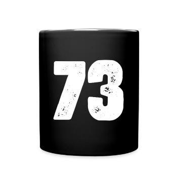 73 Maillot numéro - Mug uni - noir - Devant