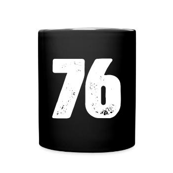 76 Number jersey - Full Colour Mug - black - Front