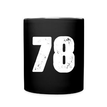 78 Number jersey - Full Colour Mug - black - Front