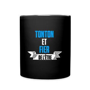 tonton et fier de l'être maillot homme oncle - Mug uni - noir - Devant