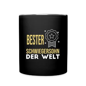 Bester Schwiegersohn der Welt - Tasse einfarbig - Schwarz - Vorne