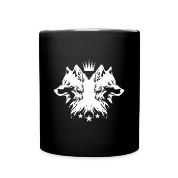 Couronne de loup - Mug uni - noir - Devant