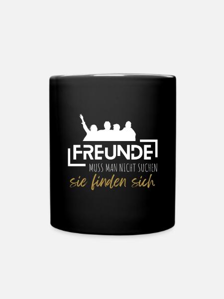Beste Freunde FREUND Kumpel Kumpels - Tasse einfarbig - Schwarz