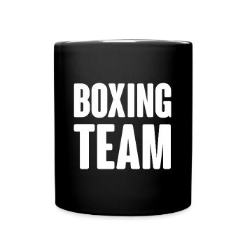 Boxing Team - Tasse einfarbig - Schwarz - Vorne