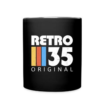 Vintage 1935 Geburtstag Retro Geschenk - Tasse einfarbig - Schwarz - Vorne