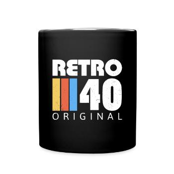 Anniversaire des années 1940 né dans les années 1940 rétro Vintage - Mug uni - noir - Devant