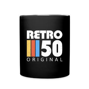 Anniversaire des années 1950 né dans les années 1950 rétro Vintage - Mug uni - noir - Devant