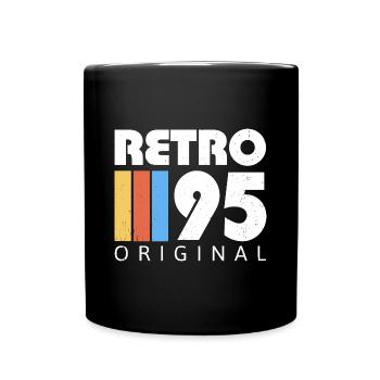 1995 Anniversaire Né En 1995 Rétro Millésime - Mug uni - noir - Devant