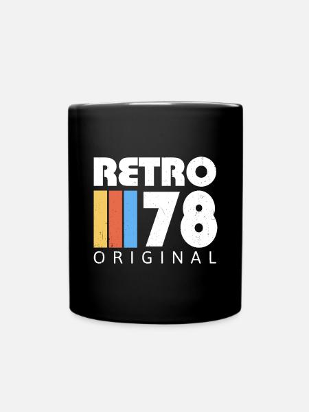 1978 Geburtstag geboren im Jahr 1978 Retro Vintage - Tasse einfarbig - Schwarz